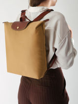 Longchamp Le pliage original Sac � dos Marron-vue-porte