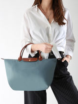 Longchamp Le pliage original Sacs port� main Bleu-vue-porte