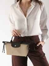 Longchamp Le pliage energy Clutches Beige-vue-porte