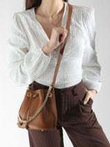 Purse Alba Double Leather Lancaster Brown alba double 80-vue-porte