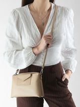 Sac Bandoulire Maya Lancaster Beige maya 100-vue-porte