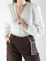 Chaine Coque T�l�phone La coque francaise Beige chaine LE304694-vue-porte