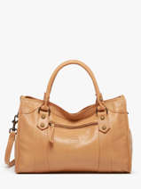 Sac Port� Main Cow Cuir Basilic pepper Marron cow BCOW22