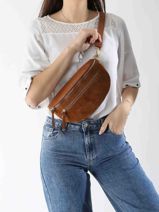 Belt Bag Milano Brown velvet caviar VC24111-vue-porte