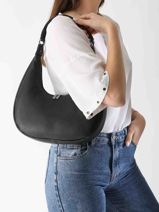 Sac Port paule Caviar Cuir Milano Noir caviar CA24121-vue-porte