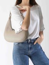 Sac Port� �paule Caviar Cuir Milano Beige caviar CA24121-vue-porte