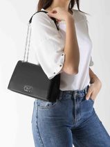 Crossbody Bag Ck Chain Recycled Polyester Calvin klein jeans Black ck chain K612810-vue-porte