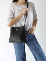 Crossbody Bag Ck Convertible Recycled Polyester Calvin klein jeans Black ck convertible K612803-vue-porte