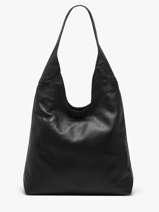 Sac Port� �paule Cow Cuir Basilic pepper Noir cow BCOW2L