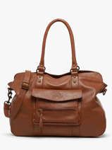 Sac Port paule A4 Cow Cuir Basilic pepper Marron cow BCOW78