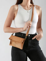 Sac Bandoulire Cow Cuir Basilic pepper Marron cow BCOW75-vue-porte