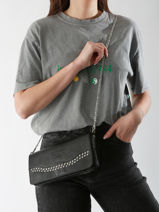 Shoulder Bag Glam Leather Basilic pepper Black glam BGLA43-vue-porte