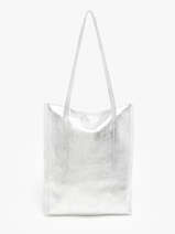 A4 Size Shoulder Bag Nine Leather Milano Silver nine NI24111
