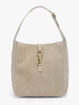 Shoulder Bag Velvet Caviar Leather Milano Beige velvet caviar VC24118