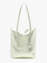 Sac Port� �paule A4 Nine Cuir Milano Argent nine NI24111