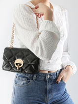 Medium Leather Moon Crossbody Bag Vanessa bruno Black moon 84V40533-vue-porte