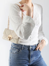 Sac Nano Moon En Cuir Vanessa bruno Beige moon 84V40326-vue-porte