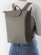 Longchamp Le pliage xtra Sac � dos Gris-vue-porte
