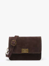 Sac Bandoulire Velvet Cuir Milano Marron velvet VE24115