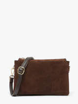 Shoulder Bag Velvet Caviar Leather Milano Brown velvet caviar VC24117