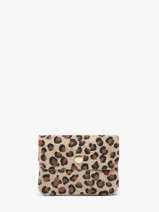 Coin Purse Velvet Leopardo Leather Milano Brown velvet leopardo VL23092