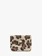 Coin Purse Velvet Leopardo Leather Milano Beige velvet leopardo VL23092