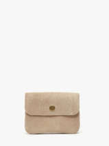 Coin Purse Leather Milano Beige velvet VE23091