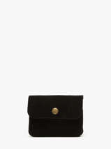 Coin Purse Leather Milano Black velvet VE23091