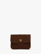 Coin Purse Velvet Leather Milano Brown velvet VE23091
