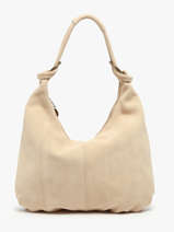 Shoulder Bag Velvet Leather Milano Beige velvet VE24111