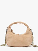 Crossbody Bag Velvet Leather Milano Beige velvet VE24113