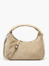 Sac  Main Velvet Cuir Milano Beige velvet VE24114