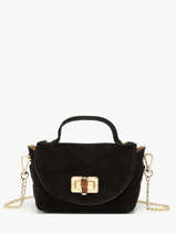 Crossbody Bag Velvet Leather Milano Black velvet VE24117