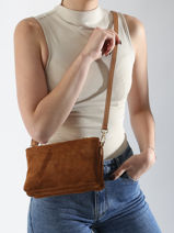 Sac Bandouli�re Velvet Caviar Cuir Milano Rouge velvet caviar VC24117-vue-porte