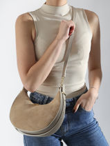 Shoulder Bag Velvet Caviar Leather Milano Beige velvet caviar VC24119-vue-porte