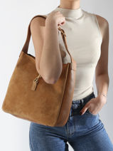 Sac Port� �paule Velvet Caviar Cuir Milano Marron velvet caviar VC24118-vue-porte