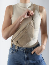 Belt Bag Milano Beige velvet VE24119-vue-porte