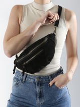 Belt Bag Milano Black velvet VE24119-vue-porte