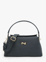 Sac Port paule Freesia Cuir Nathan baume Bleu eden 4