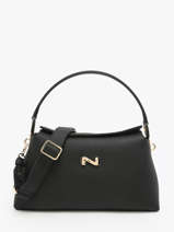 Leather Freesia Shoulder Bag Nathan baume Black eden 4