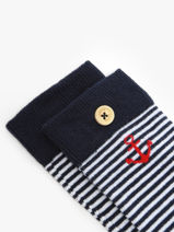 Chaussettes Cabaia Bleu socks OLI-vue-porte