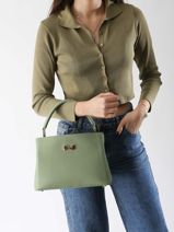 Sac � Main Magnolia Cuir Nathan baume Vert eden 3-vue-porte