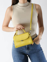 Sac Bandoulire S Suave Cuir Lancaster Jaune suave even 16-vue-porte