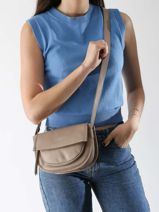 Sac Bandouli�re Soft Selma Cuir Lancaster Gris soft selma 1-vue-porte