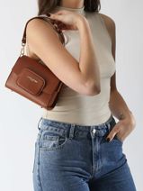 Crossbody Bag Paris Pad Leather Lancaster Brown paris pad 59-vue-porte