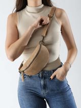 Sac Banane Milano Beige velvet VE19091-vue-porte