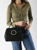 Sac Port Main Ginkgo Cuir Nathan baume Noir ginkgo 1-vue-porte