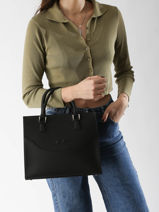Sac Port� Main Event Cuir Nathan baume Noir event 8-vue-porte