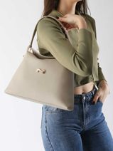 Leather Camelia Shoulder Bag Nathan baume Beige eden 5-vue-porte