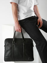 Leather Joseph Briefcase Arthur & aston Black marco 4-vue-porte